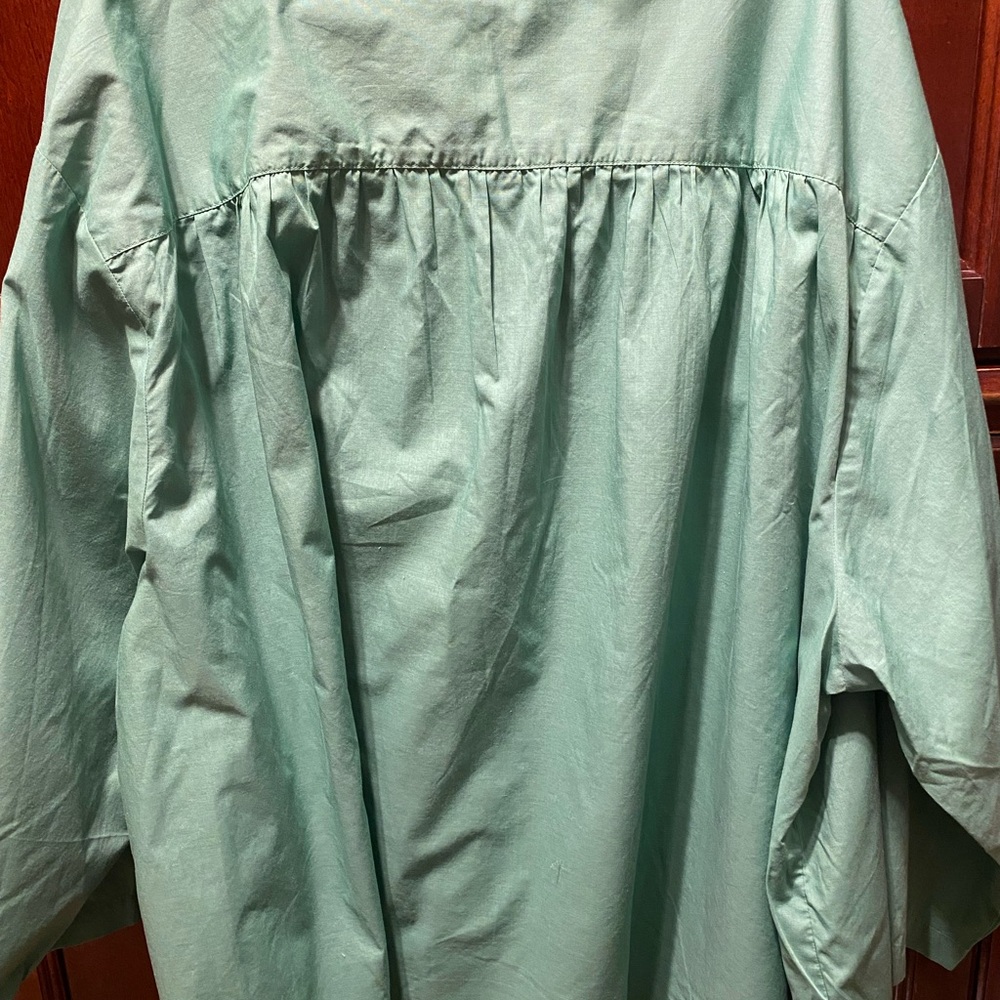 Green Button-Up Shirt plus size 5X Women’s - Picture 10 of 13